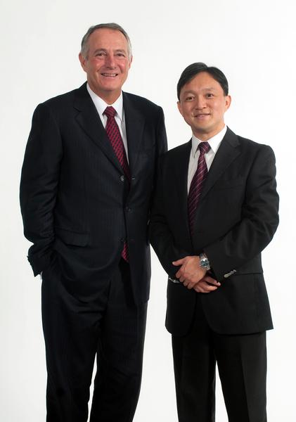 Heading up a delegation to showcase New Zealand property investment                                              opportunities to the South-East Asian market &#8211; Bayleys senior executives David Bayley, left, and James Chan